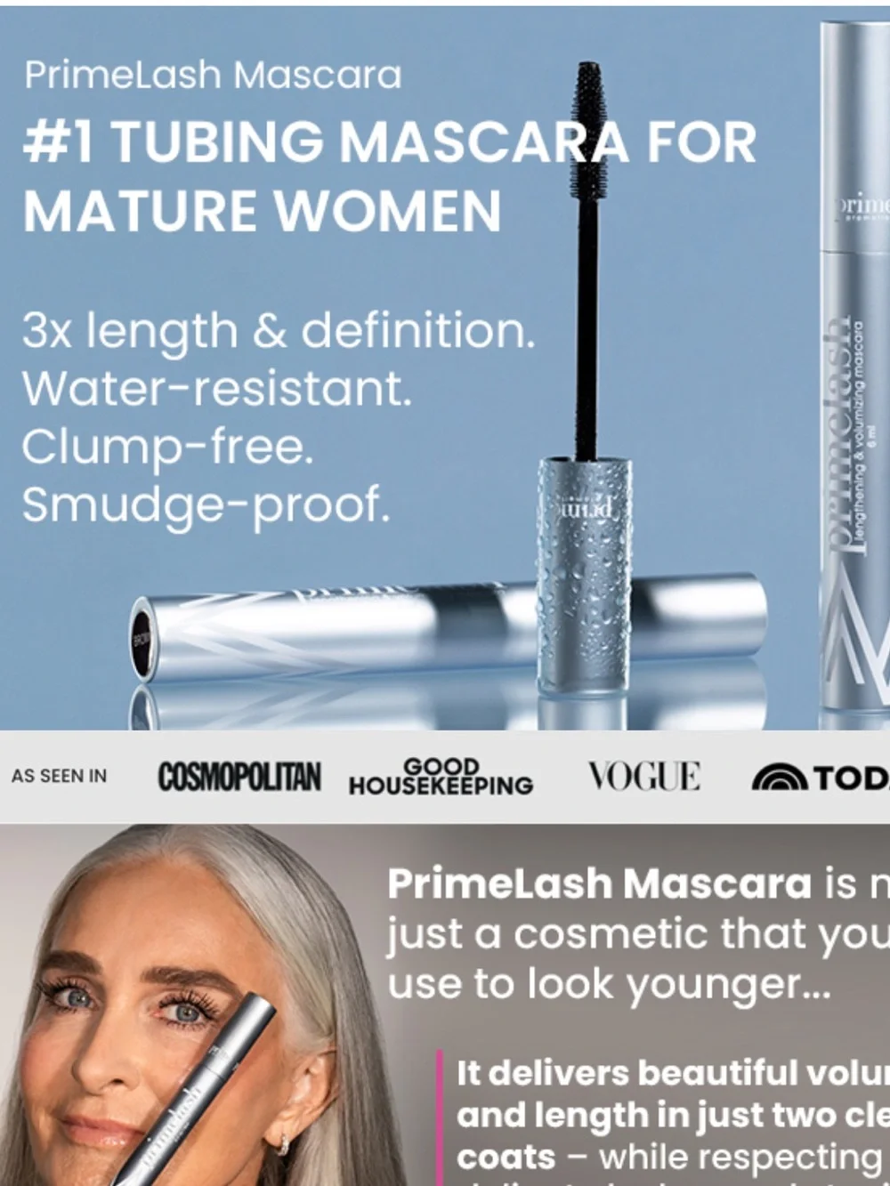 PrimeLash Lengthening & Volumizing Mascara — Black